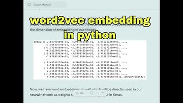How to generate word2vec word embeddings in python?