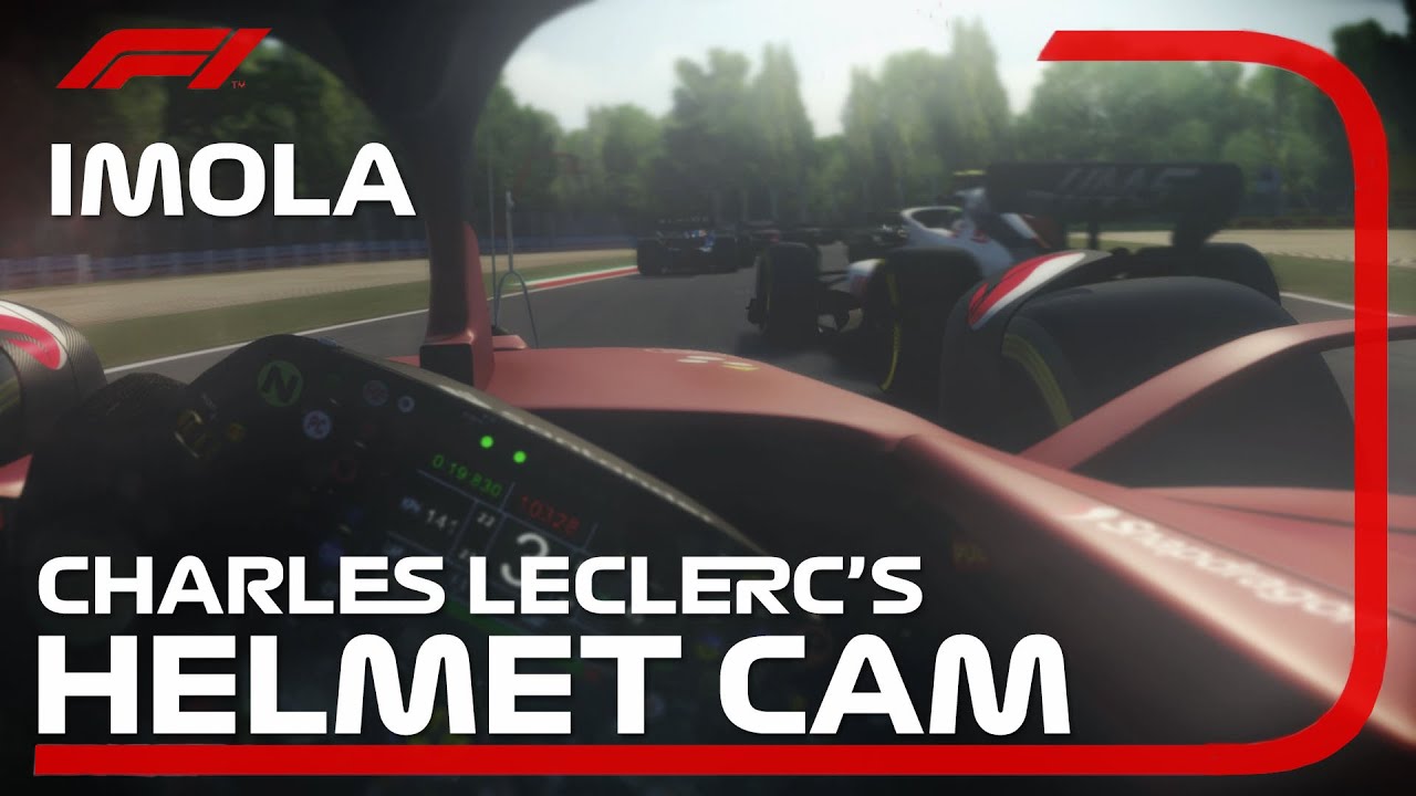 Charles Leclerc's Helmet Cam ( Visor Cam ) F1 2022 Emilia Romagna Grand