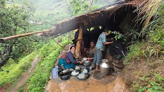 Most Peaceful And Relaxing Nepali Himalayan Village Lifestyle | Organic Food Cooking in Village Girl