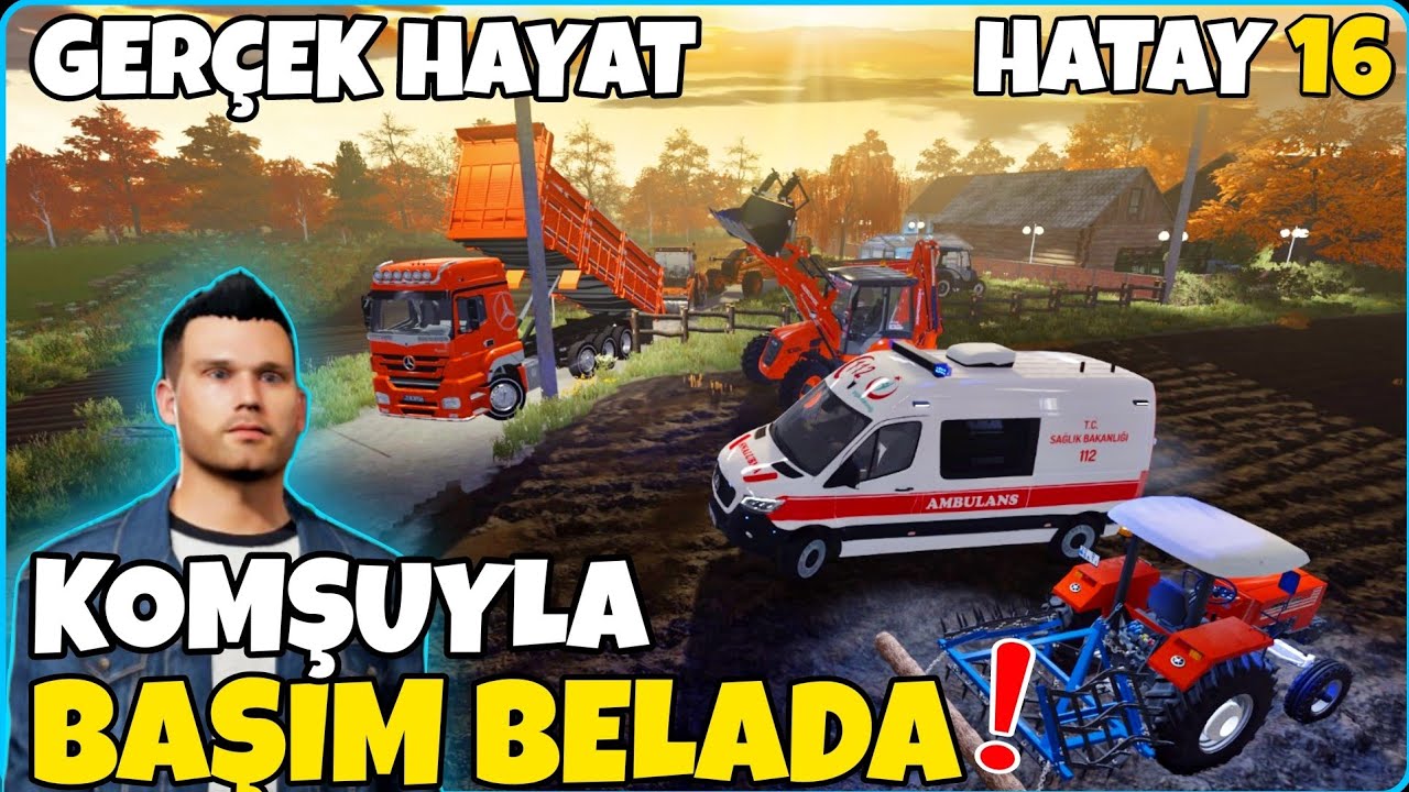 EVİMİN YOLUNA ÇAKIL SERDİRDİM ● ABDULLAH AMCA KAVGA ÇIKARDI ● TARTIŞIRKEN BAYILDI FS22 GERÇEK HAYAT