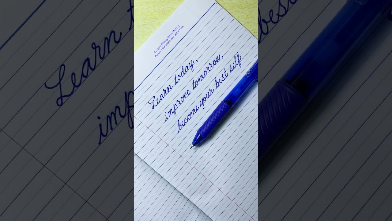 Cursive Writing Quote 36 Handwriting Practice Letters How To Write In