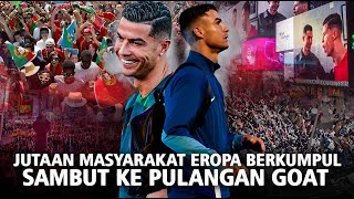 Saking Rindunya Eropa!! Lautan Manusia Berdesakan Sambut ke Pulangan Ronaldo Jelang Piala Euro!!