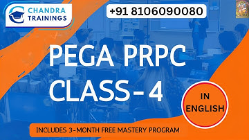 PEGA CLASS-4 || CHANDRA TRAININGS || Newbatch DEC 15th 2025-|| Click link below to know more ||#pega