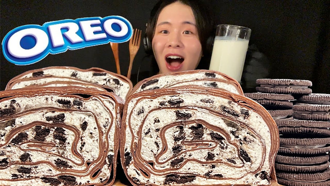 ASMR オレオクレープ大食い‼️〜金曜ロードショーのジブリ的ポジションを将来的に確立したいです〜【咀嚼音】