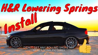 Lowered BMW E90 H&R Sport Lowering Springs Install Nightmare 50490-4 328i 335i