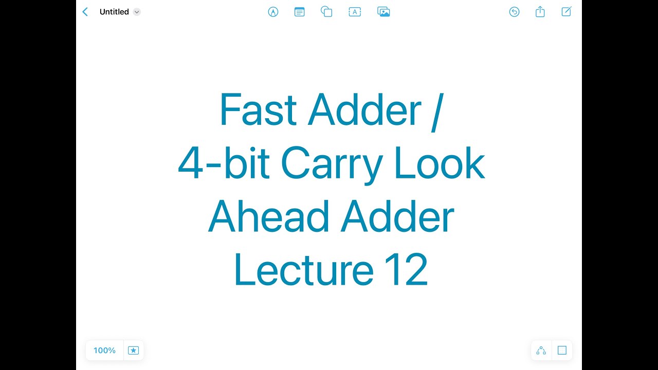 Digital Electronics Lecture 12: Fast Adder | 4-Bit Carry Look-Ahead Adder (CLA)