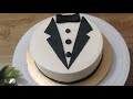 Men's suit design cake decoration tutorial