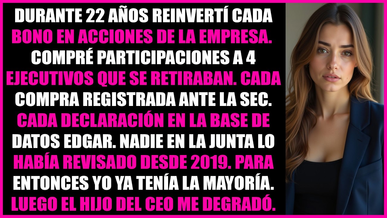 Compré acciones de la empresa por 22 años sin que nadie lo notara, hasta que el hijo del ceo me...
