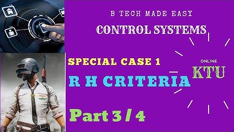 RH criteria : Part 3/4 Control Systems :by Dinu A G
