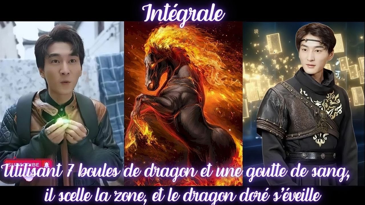 Utilisant 7 boules de dragon et une goutte de sang, il scelle la zone, et le dragon doré s’éveille