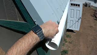 Shop (Tin Roof) Rain Gutter Project, using  3" OD- Sch. 20 PVC (Experiment)