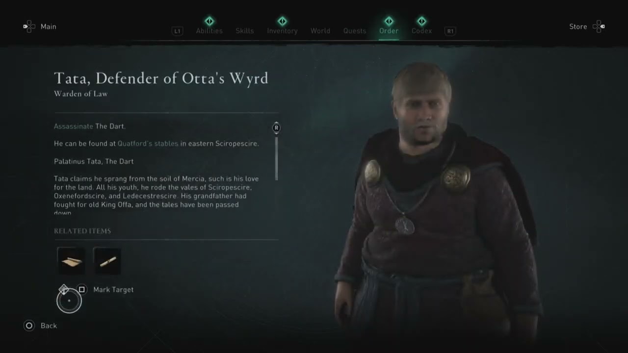 Clues for Tata / The Dart. Assassins creed Valhalla. PS5