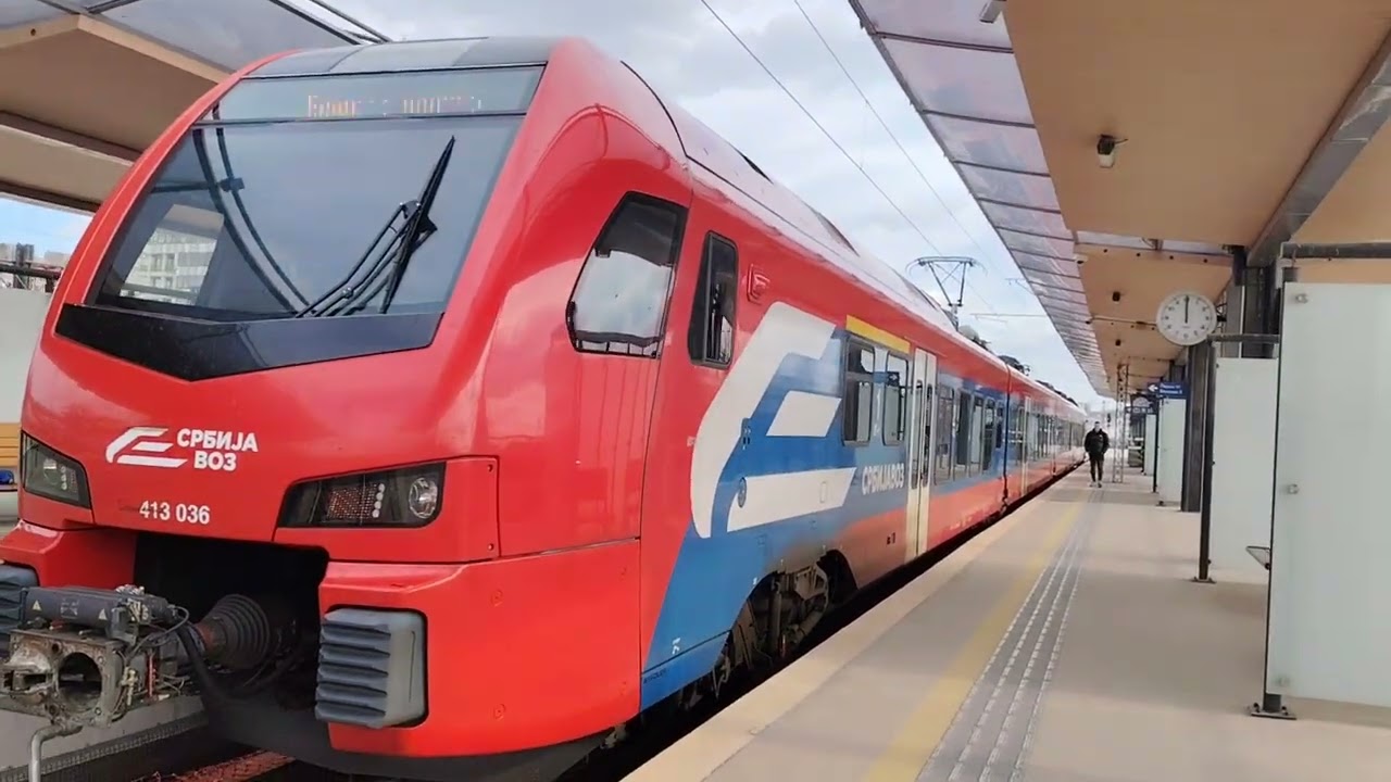 STADLER KISS  548 dep toSubotica,STADLER FLIRT 2409arr  dep from New Belgrade st.under construction