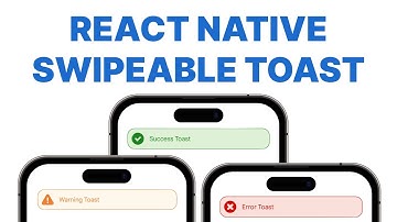 React Native Custom Swipeable Toast With Reanimated From Scratch