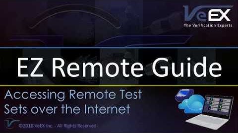 VeEX EZ Remote | Quick Guide