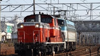 関西本線単571列車(名古屋タ～稲沢)DD51-852+EF66-113