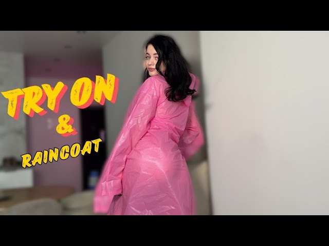 4K USA Try On Haul💫 Pink Raincoat YouTube 