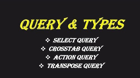 Query and its types| Database basics in Urdu/Hindi| Database basics in Urdu/Hindi| 2nd year computer
