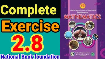 Class 12 Math Exercise 2.8 Limit Continuity and Derivative Complete Solution FBISE