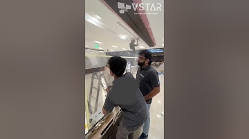 Installation video of VSTAR flexible transparent led film display