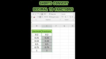 Shorts convert decimal to fractions in excel #tricks #ytshorts #viralshorts #youtubeshorts #decimal
