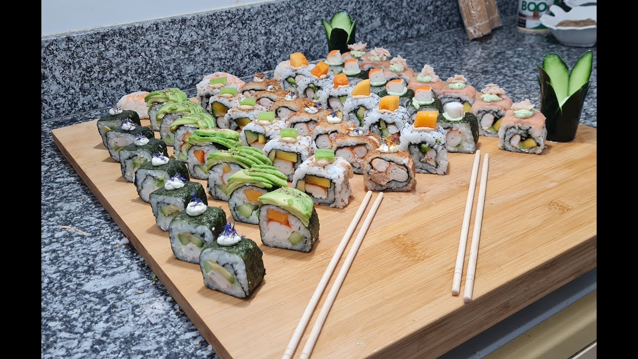 سوشي منزلي بحال ديال المطاعم بطريقة مبسطة و سهلة 🥰😋