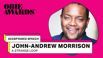 Obie Awards 2020: John-Andrew Morrison Acceptance Speech (A Strange Loop)