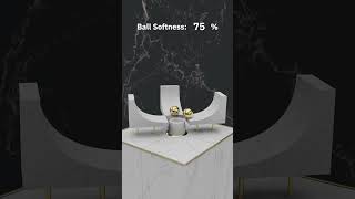 Satisfying 0% vs 100% Soft Ball in Drop Simulation #shorts #physics