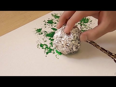 How to draw a tree easy / Aluminum painting technique