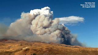 SCENE Fast-growing wildfire in Nevada forcing 90,000 people to evacuate