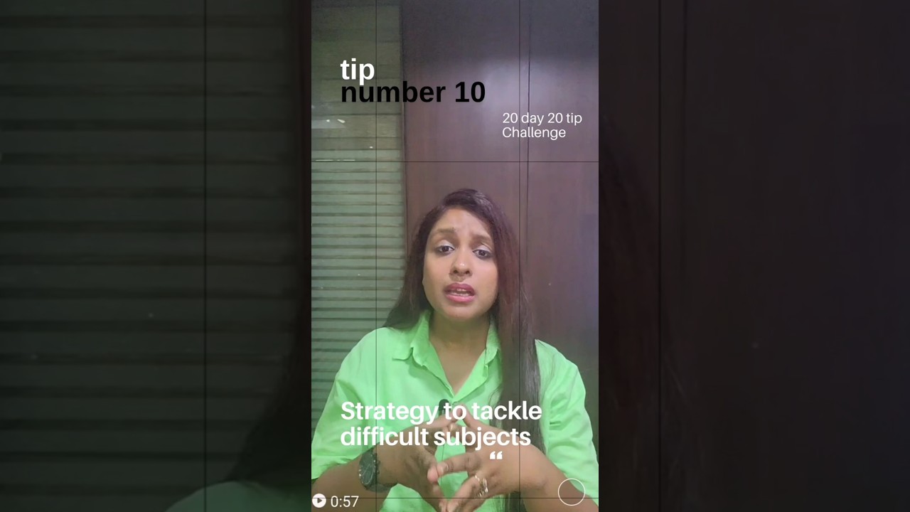 Tip 10: Strategy to tackle difficult subjects ✨ 