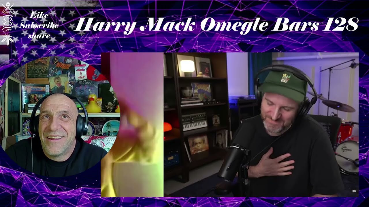 Harry Mack - Omegle Bars 128 - Реакция и возмущение с Ролленом (Первое прослушивание/Бонус с бара...