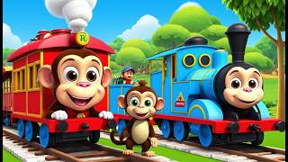 Monkey Becomes a Train Ticket Checker 🎟️ | Funny and Fun Kids Nursery Rhyme Animation screenshot 2