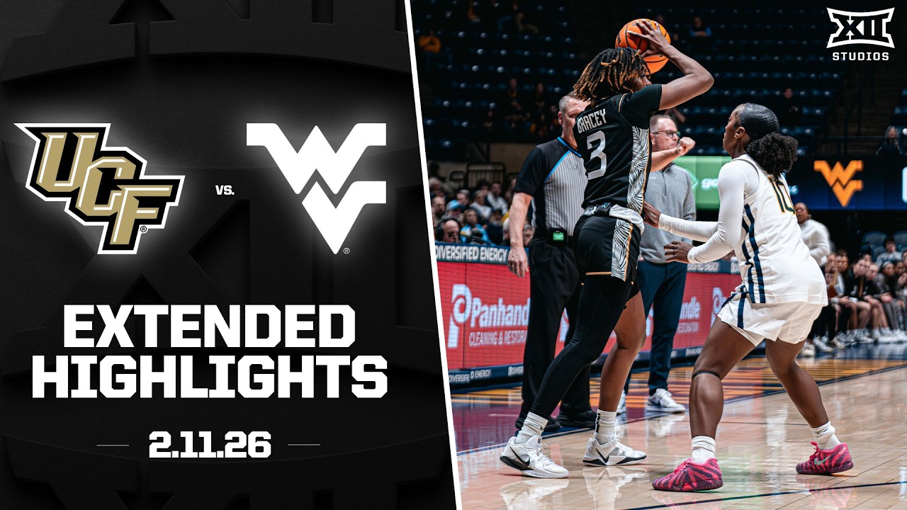 UCF vs. #19 West Virginia Extended Highlights | 2025-26 Big 12 Women's Basketball