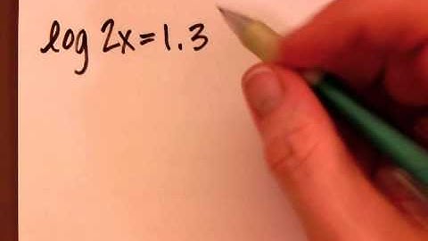 Math 96 - Logarithmic Equation