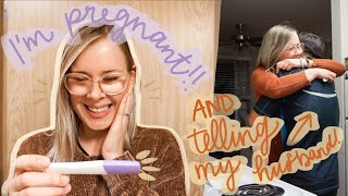 LIVE PREGNANCY TEST! | Finding Out I'm Pregnant and Telling My Husband (His Reaction is the Cutest)