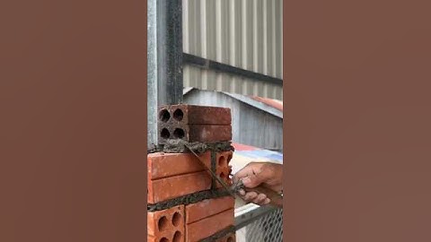 Precision Bricklaying on Column – Satisfying DIY Masonry Work! #construction #diy #bricklaying