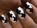 Puzzle Nails Art Designs Matte Nail Polish Designs Black