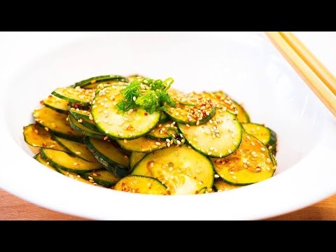 The Easiest Korean Spicy Cucumber Kimchi Salad in 2 Minutes