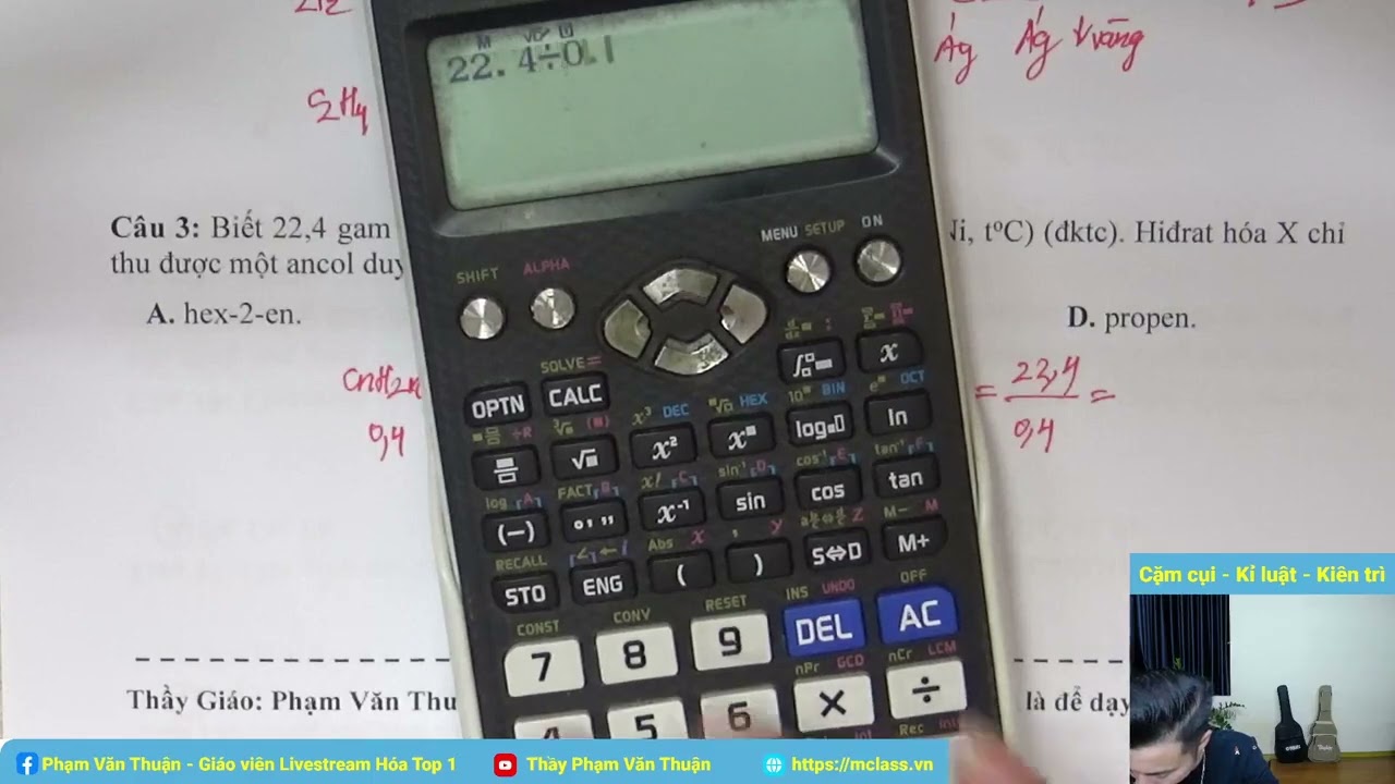 Live 12 Thầy Phạm Minh Thuận - Hóa 12 - Chữa đề thi Nam Định