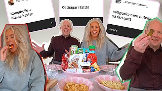 TESTAR ERA KONSTIGA MATKOMBINATIONER ft. pappa Jonas *kAviAR pÅ KanELbuLLe!?*