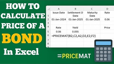 How to Calculate Price of a Bond in Excel | PRICEMAT Function Explained | @FamiHow Bond Price 