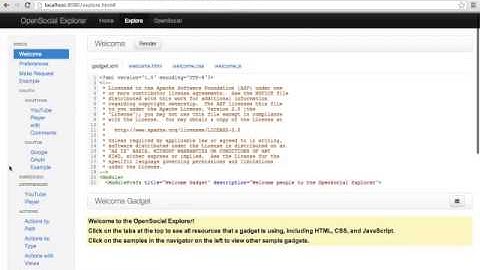 OpenSocial Explorer Introduction