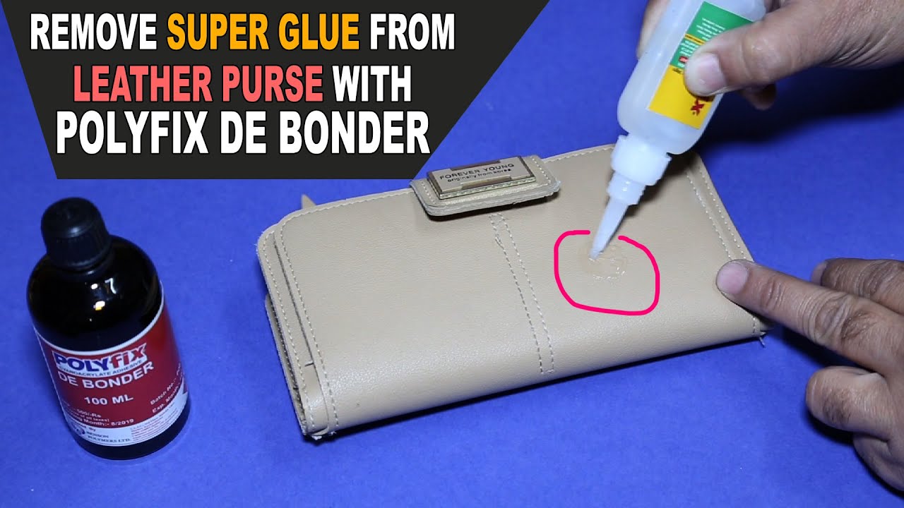 Remove Dried Superglue Stains/Marks from Leather Bag/Purse! 