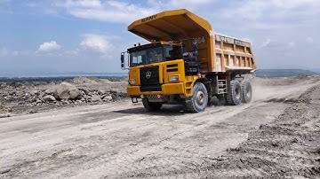 Mining truck | Excavator Loading Overburden with Dozer and Grader Support at Active Coal Mine