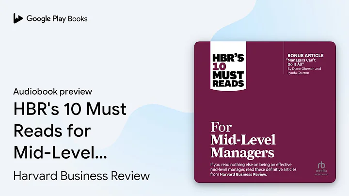 HBR's 10 Must Reads for Mid-Level Managers by Harvard Business Review · Audiobook preview