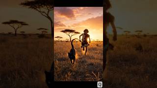 Early Human vs Black Cat | Prehistoric Chase in the Wild