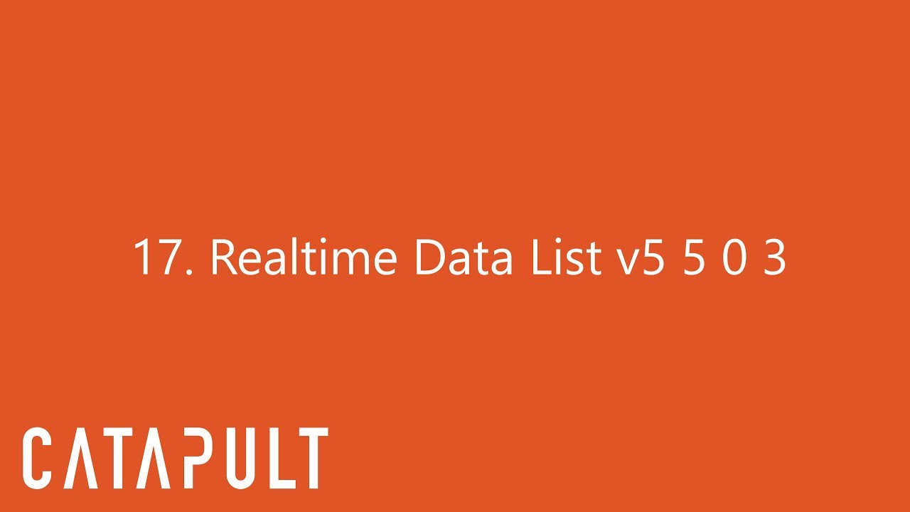 17 Realtime Data List - YouTube