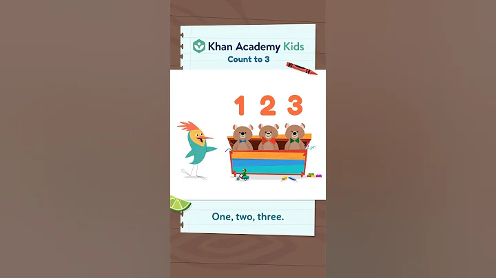 Learn to count to 3 with Peck from Khan Academy Kids. #numberfun #counting #learning