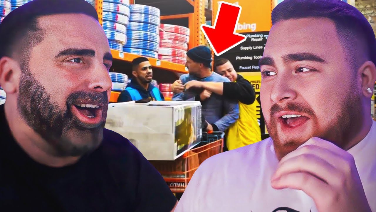 LosPollosTV и его отец реагируют на розыгрыш MyHouseIsDirty от незнакомцев в Home Depot